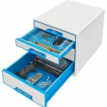 Box zásuvkový Leitz WOW, 4 zásuvky, světlý modrý