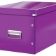 Krabice Leitz Click-N-Store WOW, čtvercová L, purpurová