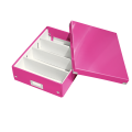 Box archivační organizační Leitz Click-N-Store M (A4), růž.