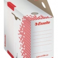 Krabice archivační Esselte Speedbox, 100 mm, bílá/červená