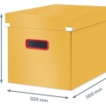 Krabice Leitz Click-N-Store Cosy, čtvercová vel. L, žlutá
