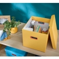 Krabice Leitz Click-N-Store Cosy, čtvercová vel. L, žlutá