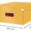 Krabice Leitz Click-N-Store Cosy, velikost L, žlutá