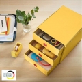 Box zásuvkový Leitz Click-N-Store Cosy, 3 zásuvky, žlutý