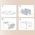 Box úložný Leitz Puro s víkem, velikost S, béžový, 2 ks