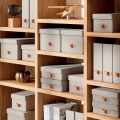 Box úložný Leitz Puro s víkem, velikost S, béžový, 2 ks