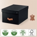 Box úložný Leitz Puro s víkem, velikost M, černý, 2 ks