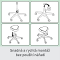 Stolička balanční Leitz Ergo s kolečky, černá