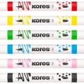 Popisovač akrylový Kores Kreative Marker, oboustranný, 6 ks