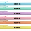 Zvýrazňovač Kores High Liner Pastel, 6 ks