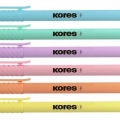 Zvýrazňovač Kores High Liner Pastel, 6 ks