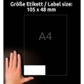 Etikety univerzální Avery 6175, 105x48 mm, bílé, 25+5 listů