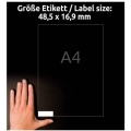 Etikety univerzální Avery 4785, 48,5x16,9 mm, bílé, 25+5 l.