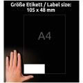 Etikety Avery L7875-20, vysoká lepivost, 105x48 mm, 20 lis.