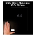 Etikety snímatelné Avery L4778REV-20, 45,7x21,2 mm, 20 listů