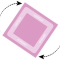 Bloček samolepicí 76x127 mm, 360°, 100 lístků, růžový
