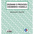 Tiskopis Záznam o provozu osobního vozidla, A5
