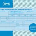 Tiskopis Záznam o provozu osobního vozidla, A5, OPTYS