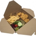 Menubox Kraft PE, nedělený, 11 x 9,5 x 6,5 cm, 700 ml, 50 ks