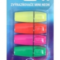 Zvýrazňovač Concorde Mini Neon, sada 4 barvy