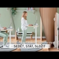 Video: Stůl Leitz Ergo 65 x 46 cm, výškově stavitelný, skládací