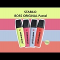 Video: Zvýrazňovač Stabilo Boss Original Pastel, sada 4 barvy