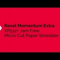 Video: Stroj skartovací Rexel Momentum Extra XP512+ (2 x 15 mm)