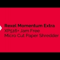 Video: Stroj skartovací Rexel Momentum Extra XP516+ (2 x 15 mm)