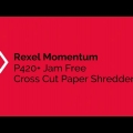 Video: Stroj skartovací Rexel Momentum P420+ (4 x 35 mm)