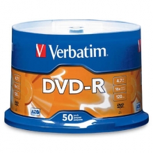 DVD-R Verbatim 4,7 GB 16x cake box (balení 50 ks)
