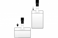 Visačka na jmenovku s klipem 96x76x1 mm (balení 25 ks)