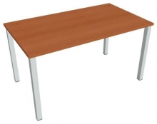 Stůl kancelářský US 1400, barva noh šedá, třešeň