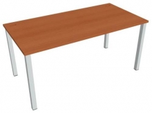 Stůl kancelářský US 1600, barva noh šedá, třešeň