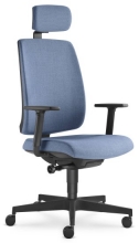 Židle kancelářská Leaf 500-SYA, hlavová opěrka, modrá