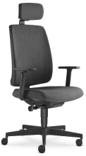 Židle kancelářská Leaf 500-SYA, hlavová opěrka, černá