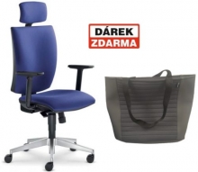 Židle kancelářská Lyra 207 SY, hlavová opěrka, modrá