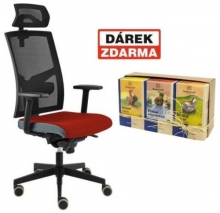 Židle kancelářská Game Šéf VIP, hlavová opěrka, červená
