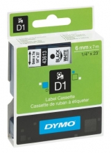 Páska Dymo Pocket 6 mm, černá/bílá
