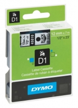 Páska Dymo Pocket 12 mm x 7 m, černá/průhledná