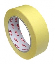 Páska lepicí 30 mm x 50 m, krepová, žlutá