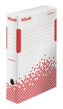 Krabice archivační Esselte Speedbox, 80 mm, bílá/červená