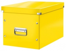 Krabice Leitz Click-N-Store WOW, čtvercová L, žlutá