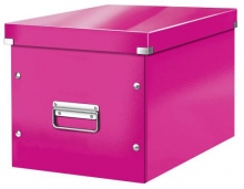 Krabice Leitz Click-N-Store WOW, čtvercová L, růžová