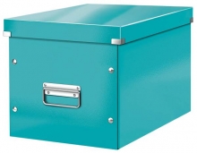 Krabice Leitz Click-N-Store WOW, čtvercová L, ledová modrá