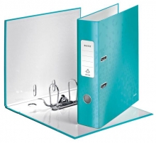 Pořadač pákový Leitz WOW 180 stupňů A4 80 mm, ledový modrý