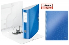 Pořadač Leitz 180° Active WOW, 82 mm, modrý, 5 ks - Akce