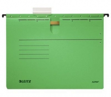 Desky závěsné Leitz ALPHA s rychlovazačem, zelené, 25 ks