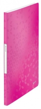 Kniha katalogová Leitz WOW 20 kapes, růžová