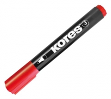 Značkovač Kores K-Marker permanentní, kulatý, červený
