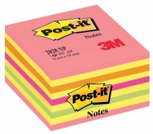 Bloček Post-it kostka 2028NP, 450 lístků, růžová duha